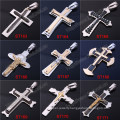 Simple Mens Metal Stainless Steel Cross Cross Black Cross Pendant Necklace Designs (IO-st000000)